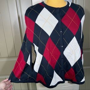 Pendleton Argyle Capelet NWT